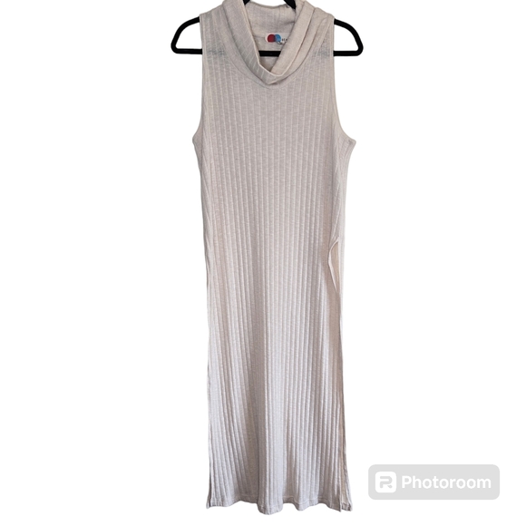 Free People Dresses & Skirts - FREE PEOPLE BEACH Ribbed Cowl Nwck Side Slit Dress